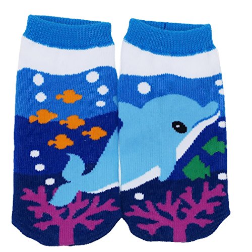 イルカ[子供用靴下]キッズぴったんこソックス/アクアフレンズ HNA 海洋生物 アンクルソックス グッズ 通販のサムネイル
