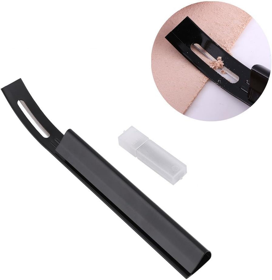 Black Safety Skiver Beveler Thinning Leather Craft Blade DIY Folds Seams Tool