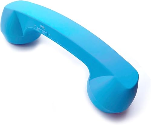 Miniatura 3 de Teléfono retro inalámbrico y cable a prueba de radiación, audífonos para teléfono celular para realizar llamadas cómodas (color celeste)