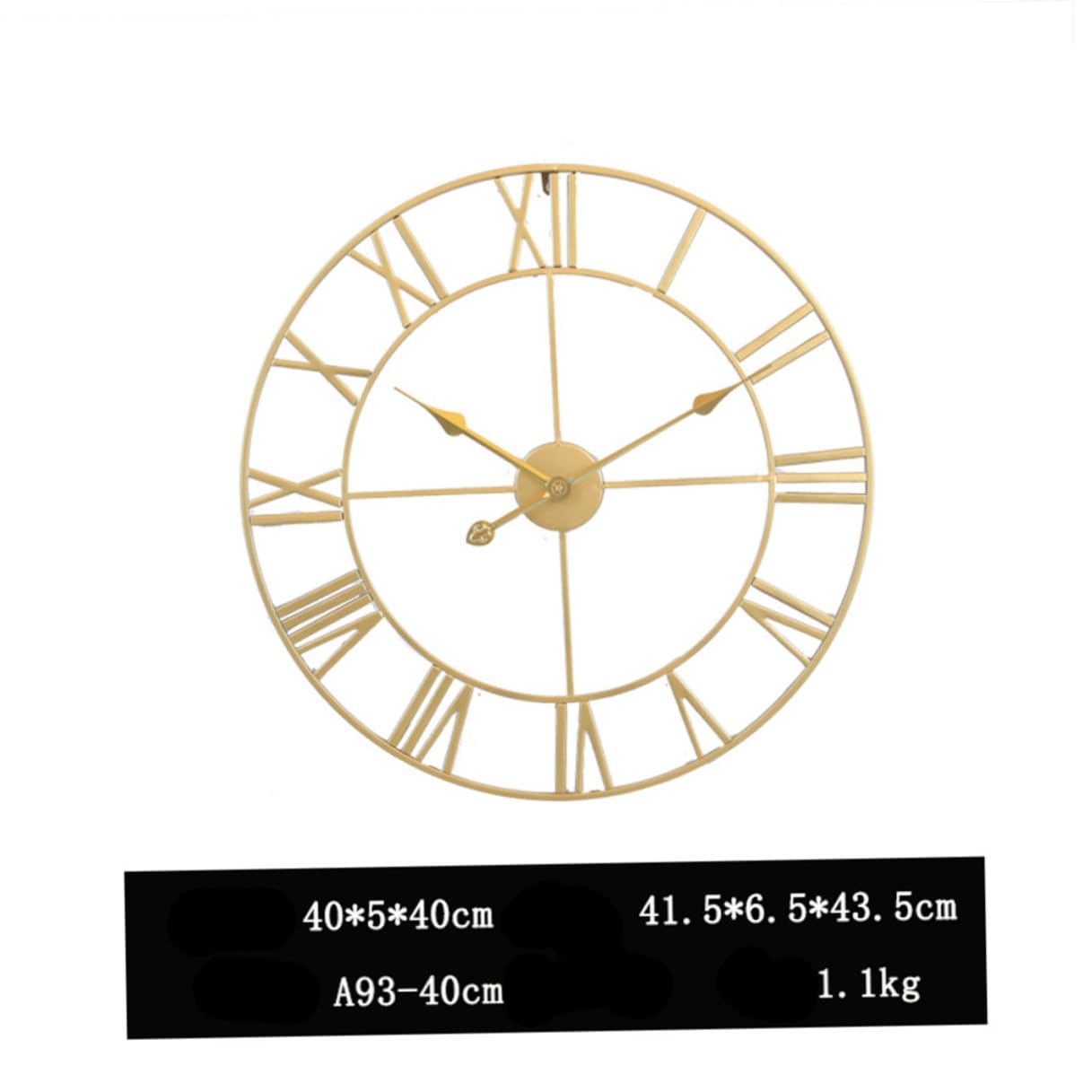 DOITOOL Geräuschlose Eisen Wanduhr für Wohnzimmer und Schlafzimmer, Beige