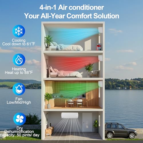 Image of 18000 BTU Mini Split AC /Heating System,19 SEER2 208 /230V Energy Efficient Ductless Inverter System,Cools Up to 1250 Sq.Ft with Pre-Charged Condenser,Heat Pump & Installation Kits