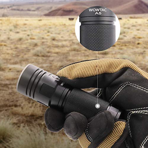 WOWTAC A5 3650 High Lumens Super Bright Flashlight, 26650 5000mAh Battery EDC Flashlight, CREE XHP 70 Rechargeable Flashlight LED Handheld Flashlight for Outdoor Camping Hiking-NW