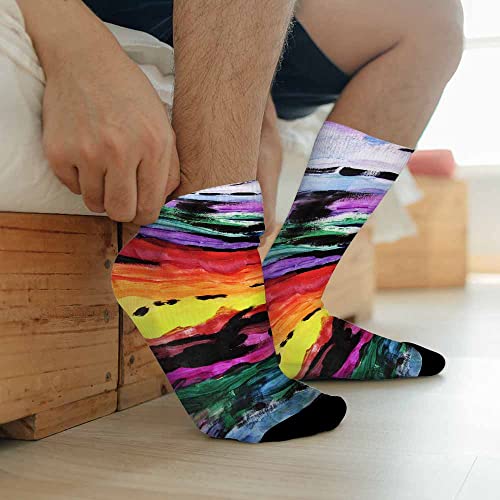 Image of Pehede Socks Mens Fun Dress Socks for Women Funny Novelty Crazy Design Socks