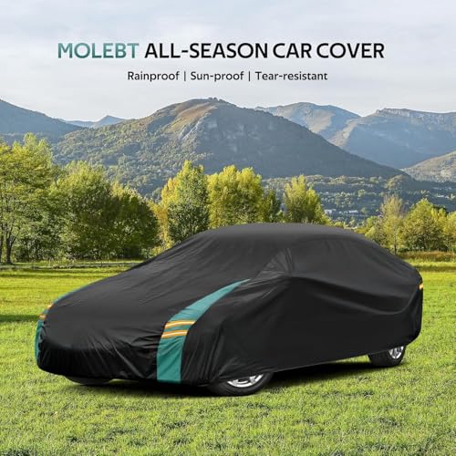 Image of Coupe Car Cover Custom Fit for BMW 3 Series 4 Series M3 320i 325i 328i 330i 335i 340i 430i 440i M4(2005-2025), Waterproof All Weather for Automobiles, Outdoor Full Cover with Windproof Clip Straps.