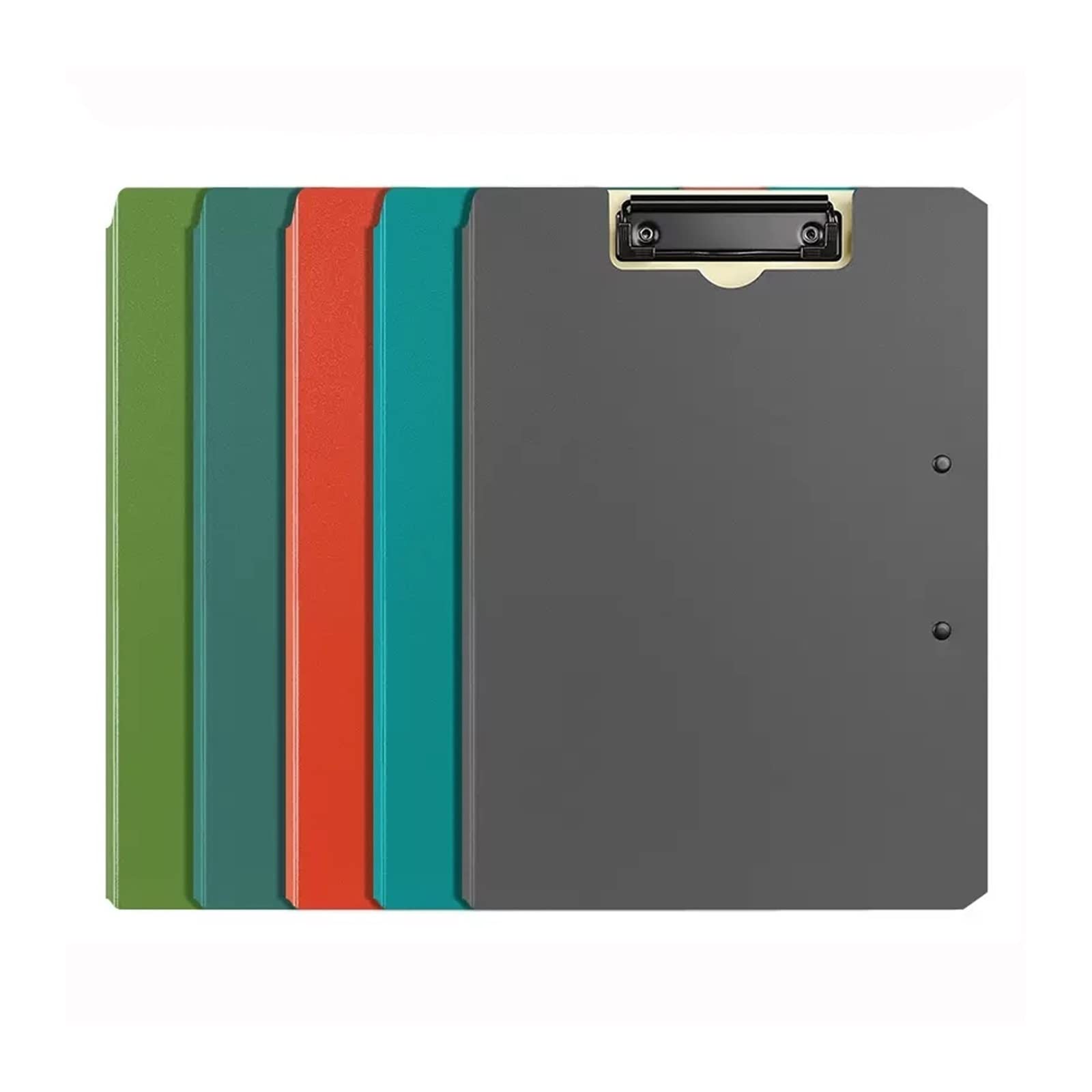 Cartella portadocumenti, 5 pezzi, con copertina pieghevole, portablocco, cartellina multifunzione con clip in metallo, organizer per documenti, forniture per ufficio, file espandibile (colore: A)