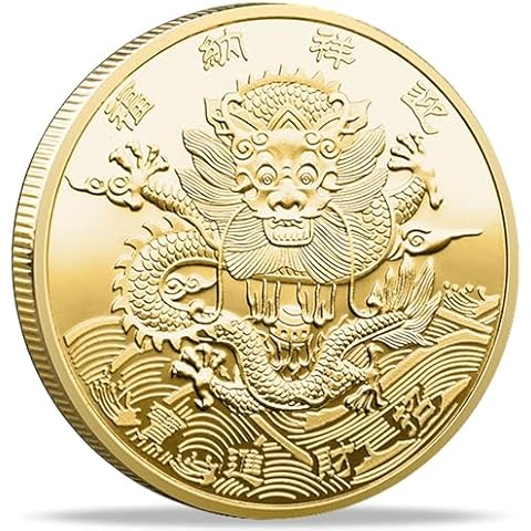 Strugglejewelry Elegant Chinese New Year of The Dragon Lucky Coin - Enhance Fortune and Luck - Lottery Ticket Scratcher Tool Cover