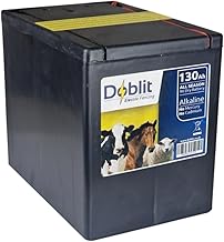 Doblit Dry Battery 9V 130Ah | Replacement Energiser Battery for Electric Fencing | Long Life Alkaline, 0% Mercury, 0% Cadmium (9V 130Ah)