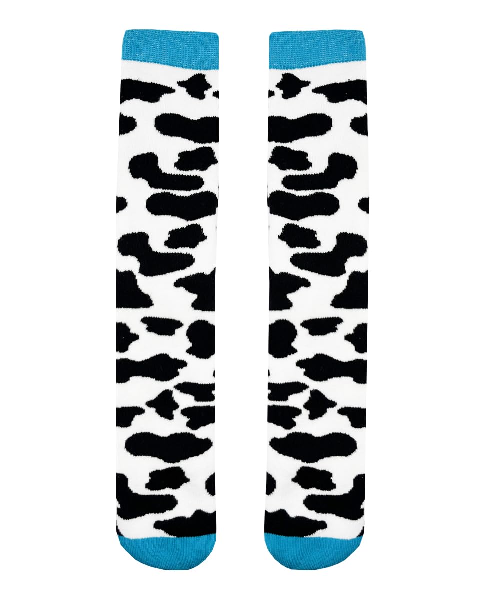 Squelch Thick & Cosy Welly Socks for Children - perfect for wellies, hiking or skiing (UK, Numeric, 7, 11, Regular, Cow Print)