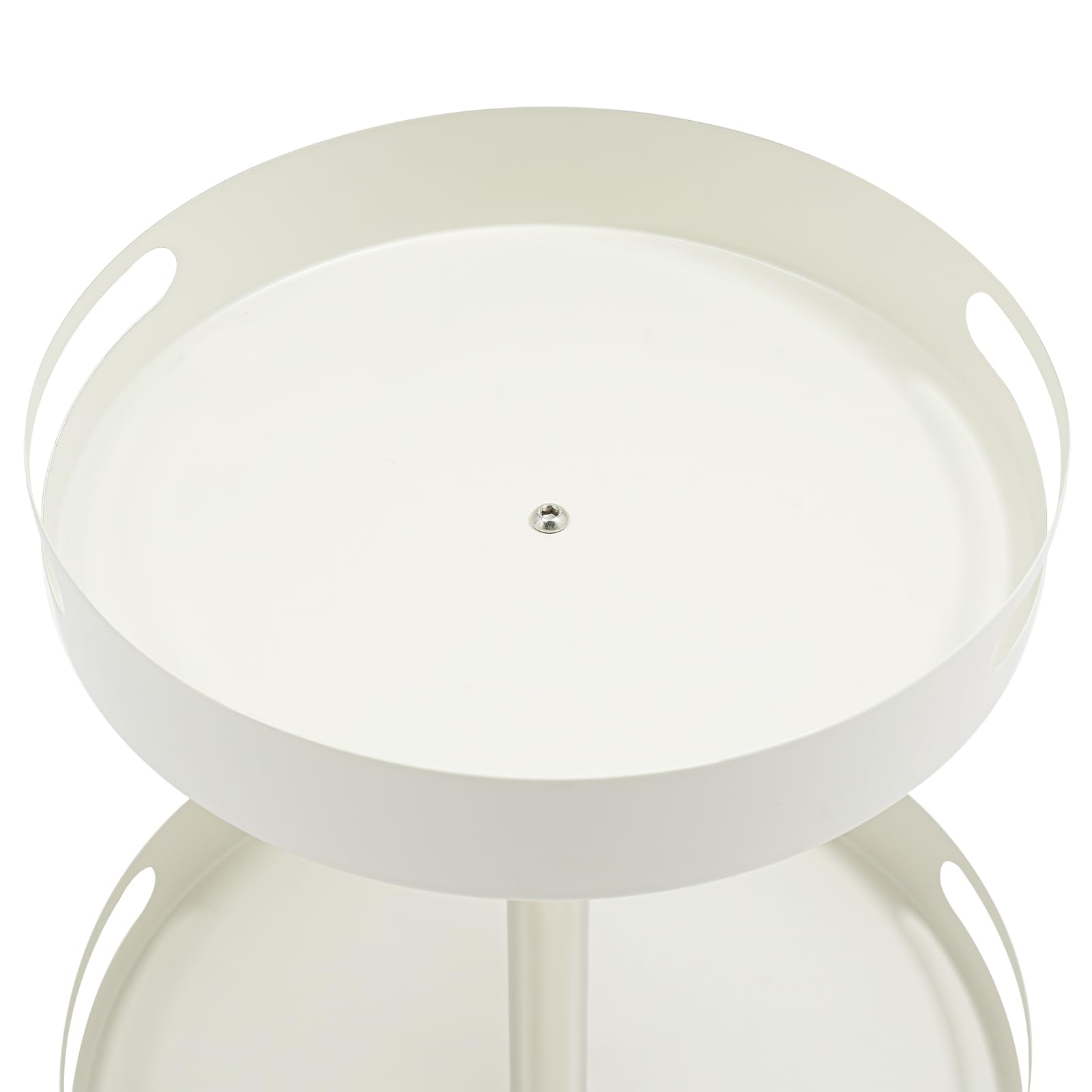 Regał na przyprawy, obrotowy, 2-poziomowy, ze stali węglowej, obracany o 360° 30,5 cm, 2,05 kg, z bocznymi uchwytami, podwyższony promień ochronny, nadaje się do butelek z przyprawami