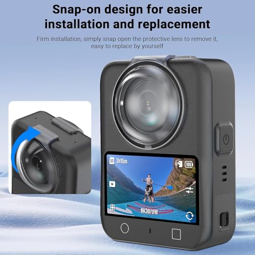 Image of Osmo 360 Dual Lens Protector Guard for DJI osmo 360 Action Camera, Premium PC Material Lens Cover Dust Proof, Anti-Scratch & Shockproof Lens, DJI Accessories (Osmo 360 Lens)