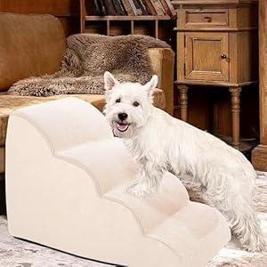 Dog-Steps-for-Small-Dog-Dog-Stairs-for-High-Beds-and-Couch-20-High-4-Step-High-Density-Foam-Pet-Stairs-for-Dogs-Injured-Older-Dogs-Cats-Pet-with-Joint-Pain-Beige - Cucciolini Doodles   Dog-Steps-for-Small-Dog-Dog-Stairs-for-High-Beds-and-Couch-20-High-4-Step-High-Density-Foam-Pet-Stairs-for-Dogs-Injured-Older-Dogs-Cats-Pet-with-Joint-Pain-Beige