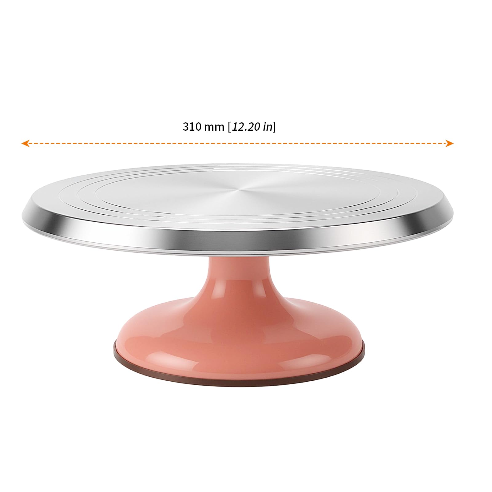 Plateau tournant à gâteau de 30,5 cm, support rotatif en alliage d'aluminium avec 3 spatules à glaçage | Kit de décoration de gâteau