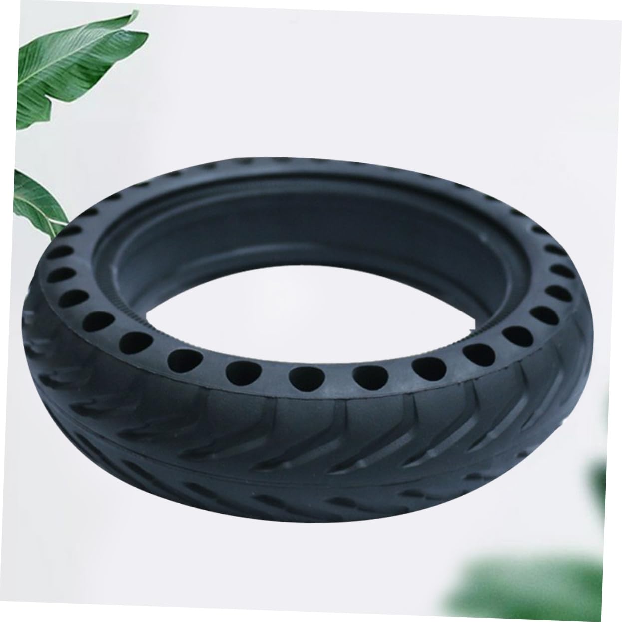 Pneu de Trottinette Électrique Alvéolé 8,5 Pouces Caoutchouc Noir Antichoc Absorbant, Léger et Solide pour Scooter Électrique, Remplacement Facile, Usage Urbain et Tout Temps