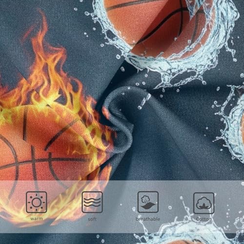 CHIFIGNO Underwear for Boys Cool Basketballs Water Fire Cotton Boy Briefs Printed Soft Brief Underwear3