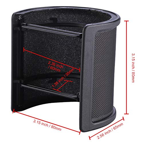image for BTOOP Microphone Shock Mount with Pop Filter, Mic Anti-Vibration Suspe