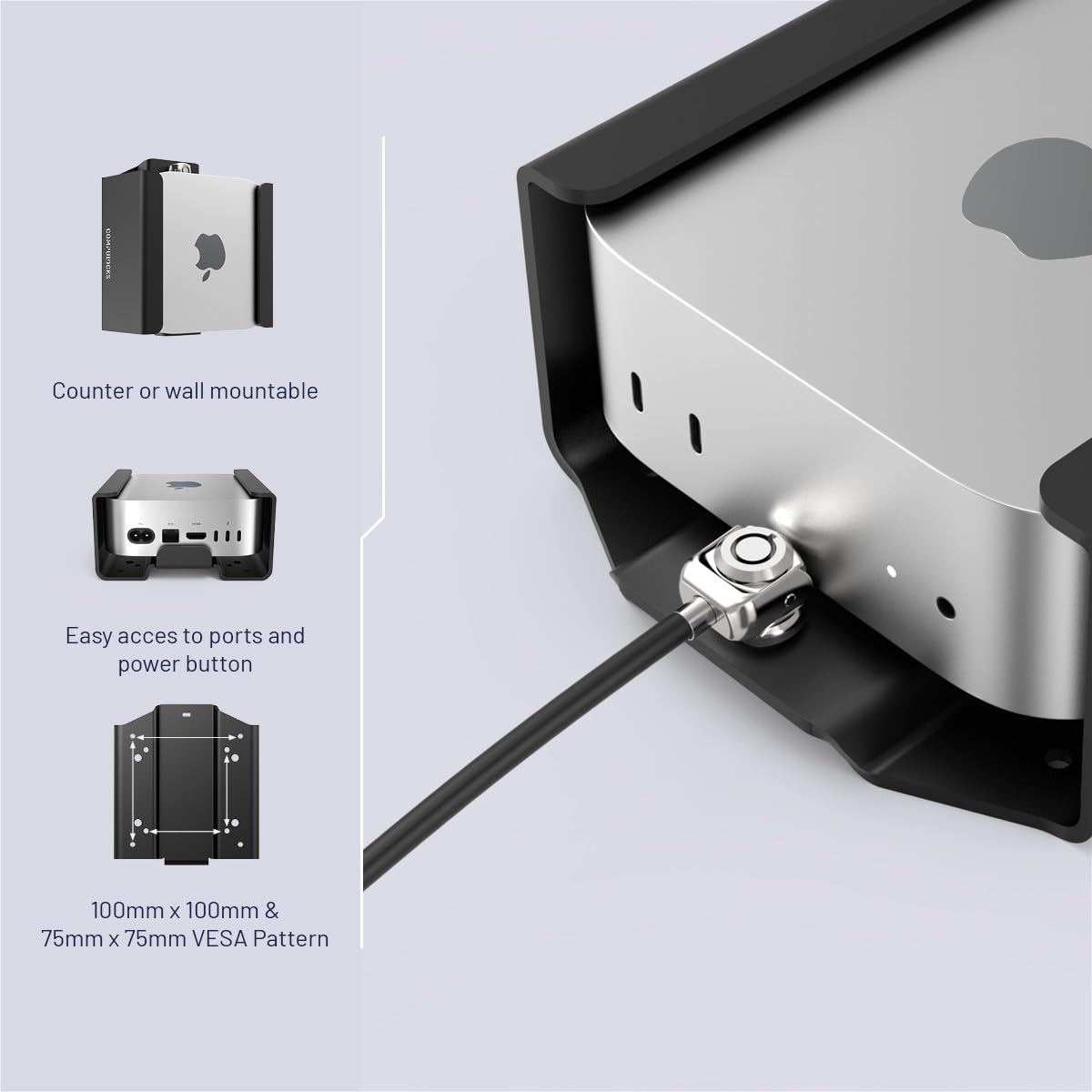 Amazon.com: Mac mini M4 2024 Secure Mount with Keyed Cable Lock