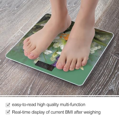 Báscula digital de baño con vidrio templado y pantalla LCD miniatura 5