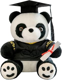 ibasenice Ursinho De Formatura Com Chapéu De Formatura Diploma Formatura Ursinho Panda Decoração Boneca De Pelúcia Bicho De Pelúcia Presente De Formatura 25Cm
