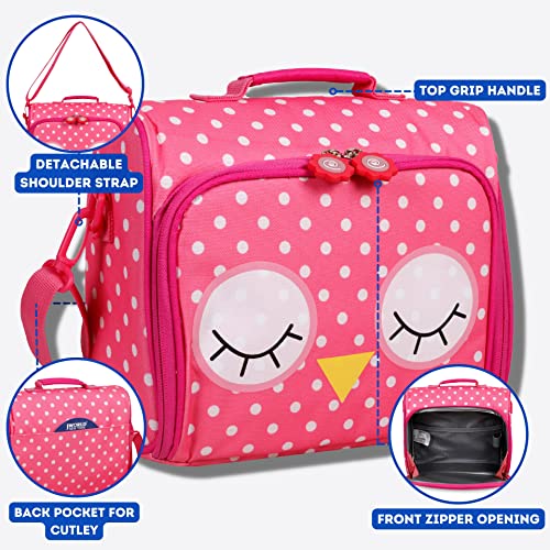 Image of J World Casey Small Lunch Bag for Adults. Medium-Size Insulated Lunch-Box for Kids, Owl
