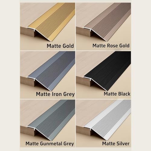 Perfil de aluminio de 55 mm para salvar desniveles entre azulejo y madera 6