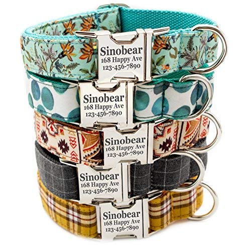 Personalized Dog Collar for Medium Dogs, Custom Laser Engraved Collar with Special Text