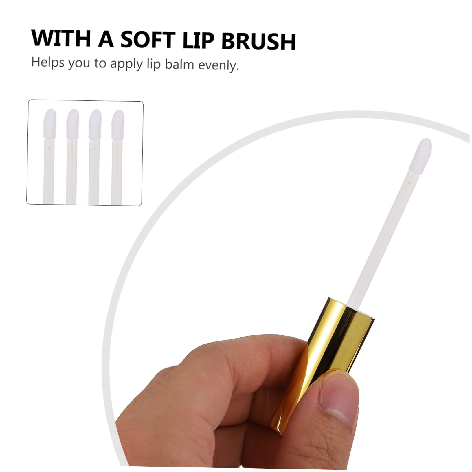 Tubi per Gloss Labbra da Viaggio 10ml in Abs, 40 Pezzi | Testina a Pennello, Forma Originale, per Lip Gloss e Ombretto, da Portare in Borsa