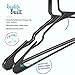 Hangorize Plastic Hangers - 24-Pack Black Standard-Size Clothes Hangers with Notches - Closet Organization Essentials for Home, Apartment, Dorm