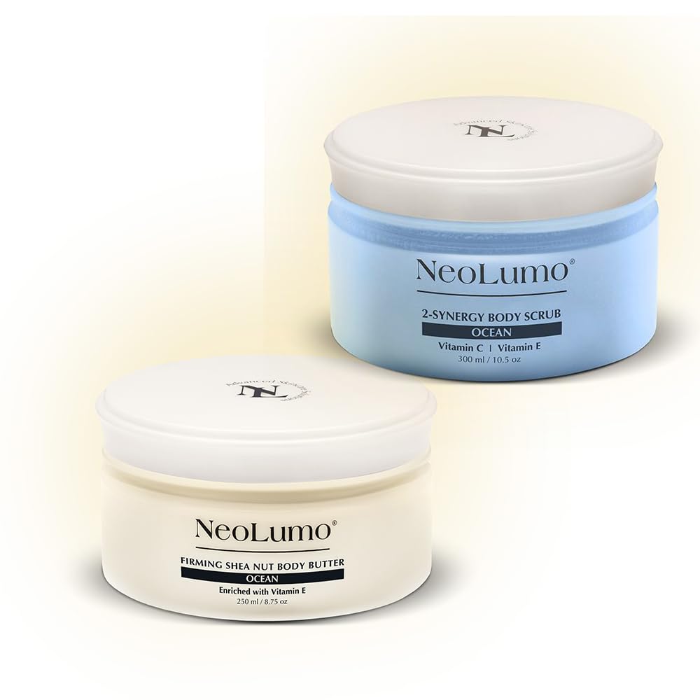 Luxuriöses Pflege-Set Straffende Shea-Nuss Body butter und Body Scrub Ocean – Neolumo (ehemals ObeyYourBody)