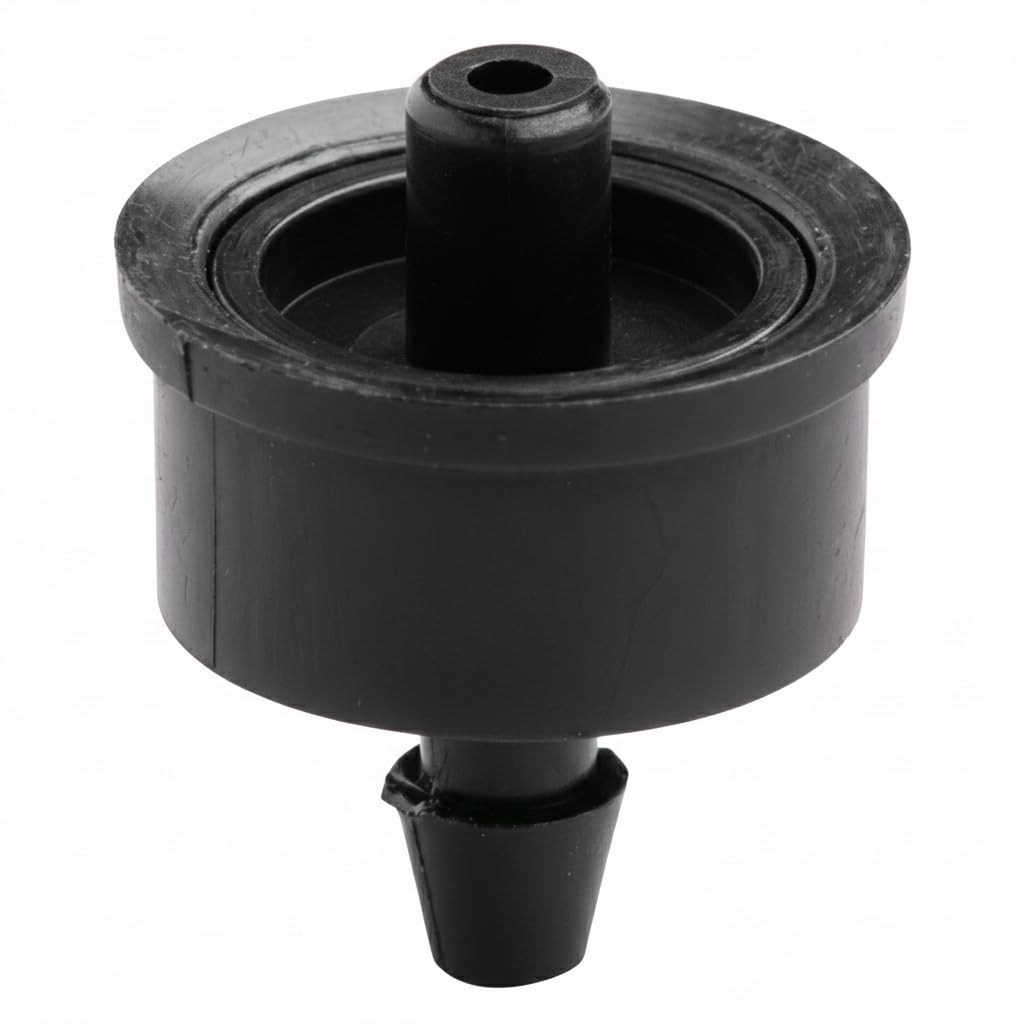 Suinga Confezione 1000 x GOTERO AUTOCOMPENSANTE 8 litri non rimovibile. Contagocce per irrigazione agricola e giardinaggio, nero