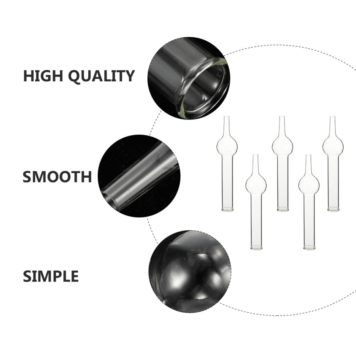 Einkugel Trockenröhrchen und Laborbedarf mit Glatter Innenwand für Chemieunterricht und Schönem Design aus Glas 5 Stück von Schülern