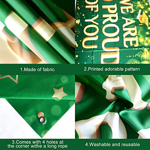 Image of KatchOn, We are So Proud of You Banner - XtraLarge 72x44 Inch | Graduation Backdrop Green and Gold for 2026 Grad Party Decorations | Congratulations Banner Graduation Decorations 2026 grad decorations
