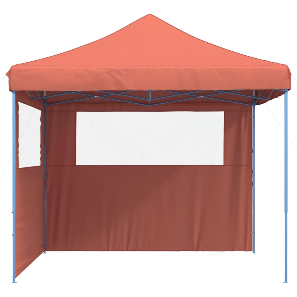 vidaXL Tienda de Fiesta Plegable Pop-Up 2 Paredes Laterales Terracota, Tienda, Tienda de jardín, cenador de Camping, toldo cenador, cenador toldo