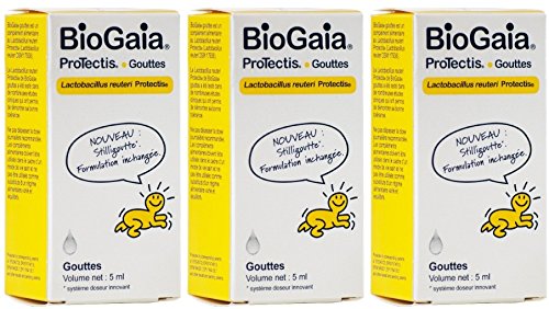 BioGaia Protectis® Gotas Probióticas | Equilibrio de la Flora Intestinal | Suplemento Alimentario a Base de Probióticos para Bebés y Bebés | Contiene L. Reuteri® | Botella de 5 ml Lote de 3