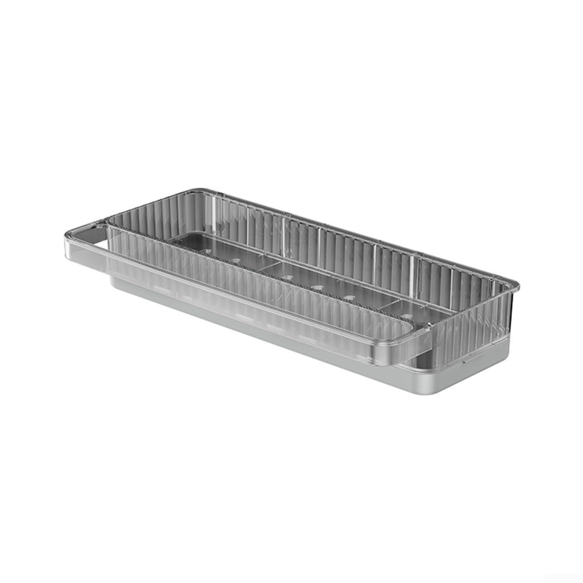 Uchwyt ścienny do zlewu organizer szary 26 cm tacka ociekowa (szary)