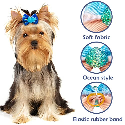 24pcs/12pairs Dog Hair Bows with Rubber Band Summer Sea Animal Pattern for Girl Boy Male Female Small Medium Puppy Doggie Poodle Toknot Bowknot Elastic Grooming Accessories 24pcs/12pairs Dog Hair Bows with Rubber Band Summer Sea Animal Pattern for Girl Boy Male Female Small Medium Puppy Doggie Poodle Toknot Bowknot Elastic Grooming Accessories