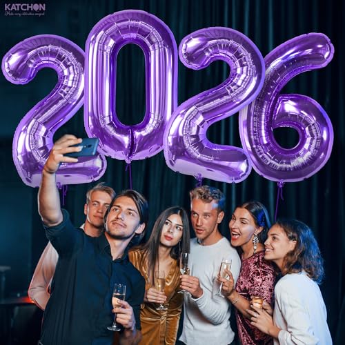 Image of Graduation Decorations 2026 | Giant Purple 2026 Number Balloons - 42 Inch | Graduation Balloons | 2026 Balloon Numbers | Purple Balloon for Graduation | Graduation Party Supplies 2026, Katchon