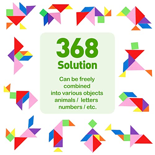 Usatdd TDDA0057 Travel Tangram Puzzle With 2 Set, Magnetic Pattern Blocks Road Trip Games Educational Jigsaw Challenge Books thumb #4
