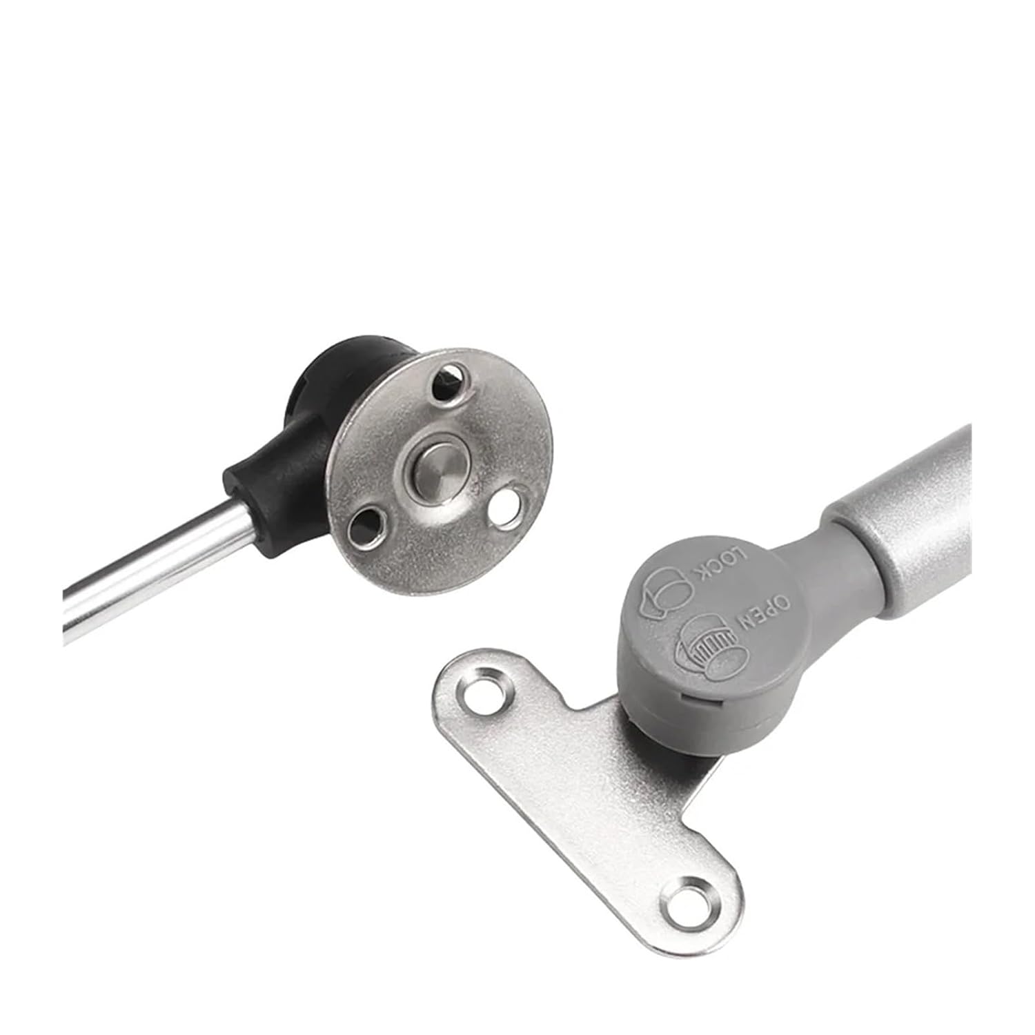 Eisenwaren Ultra-Short Gas Struts Aluminum Frame Support Rod for Glass Doors&Cabinets Adjustable Hydraulic Air Pressure Brace Home Hardware(Silver)