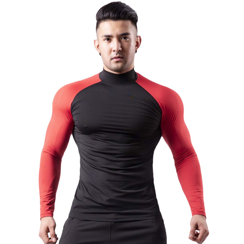 Mengmiao  Men Quick Drying Sports Compression T-Shirt Breathable Gym Fitness Running Long Sleeve Tops