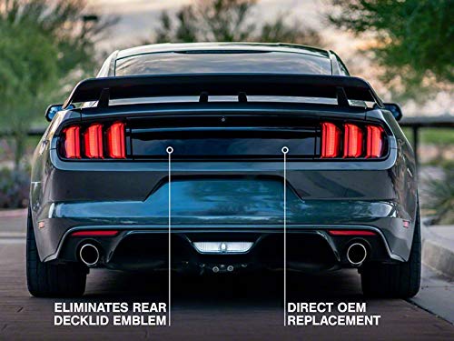MP Concepts Full Replacement Decklid Panel; Gloss Black Compatible with 15-23 Mustang