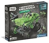 Clementoni - Ciencia y Juego, Laboratorio de Mecánica: Monster Truck, Kit de Construcción Stem Multimodelo, Más de 260 Componentes, Edad 8+, Fabricado en Italia, 55673