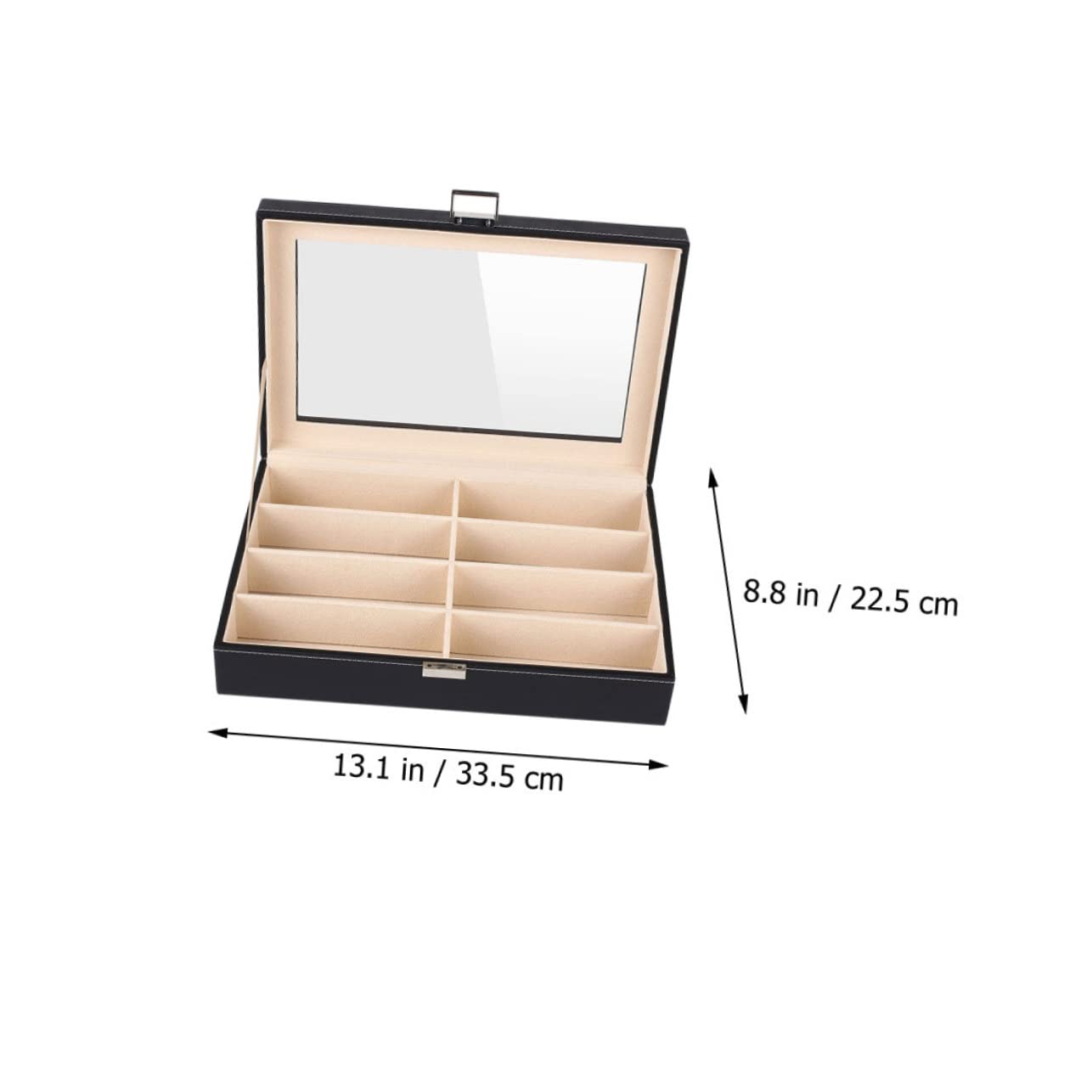 FOMIYES Boîte de Rangement Protection et Affichage Élégant en Cuir Pu Couleur Noir pour Lunettes de Soleil et Montres pour Usage Personnel Magasin
