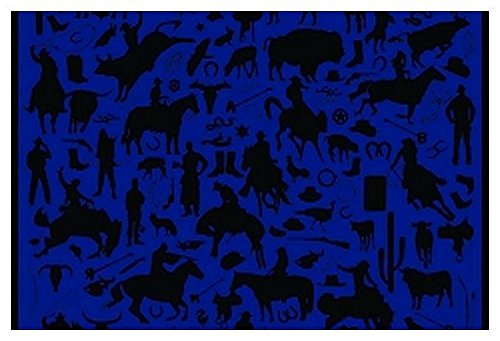 Wild Rag Cowboy Silhoutte Scarf MANY Colors (Navy)