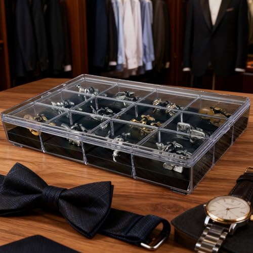 Set de 12 pares de mancuernillas clásicas para hombre miniatura 6