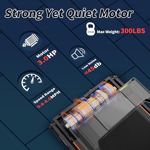 Image of Walking Pad Treadmill with Incline, 3 in 1 Under Desk Portable Folding Treadmill for Home /Office,3.0HP Small Walking Pad with Removable Desk Workstation & Handle 300 Lbs Capacity, 0.6-8.0MPH