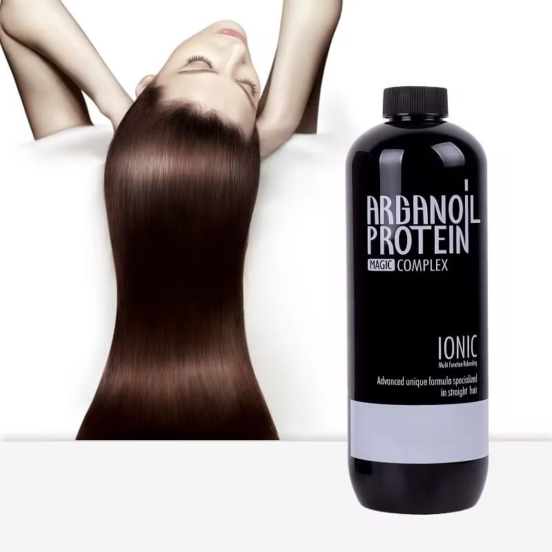 DELOFIL Professional Protein Hair Treatment 3 in 1 Straightens, Frizzy, Curly Hair, Long Lasting, Natural Ingredients Argan Oil, Ionic Rebonding Formula, Deep Nourishing Salon Quality Care 800ml
