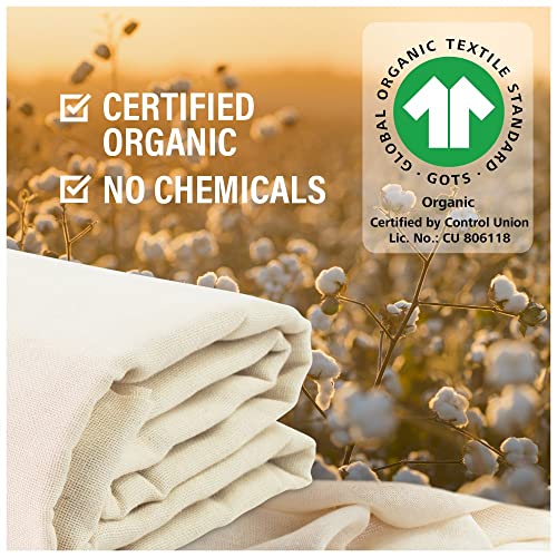 Organic Unbleached Cotton Cheesecloth For Straining, Gots Certified, Fine Reusable Strainer – Large 18 Sq.ft. #TOP5