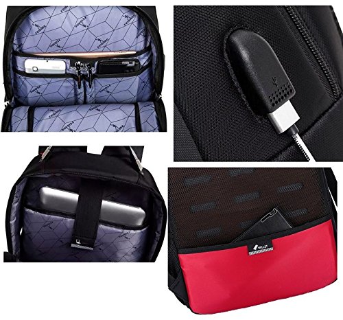 Mochila Masculina Preta Impermeável Resistente com USB
