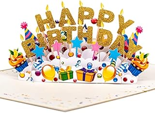 Happy Birthday Pop Up Card by DEVINE Popup Cards | 3D Birthday Card for Kids Mum Dad | Pop Up Greeting Cards | Pop Up Birthday Cards for Women | 3D Cards Pop Up Cards All Occasion | 3D Card Love Funny