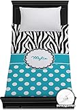 Baby Milano Personalized Dots & Zebra Duvet Cover - Twin